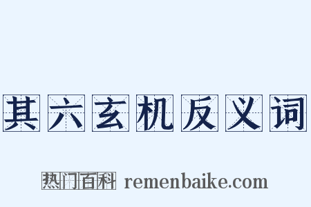 其六玄机反义词是什么意思的图片